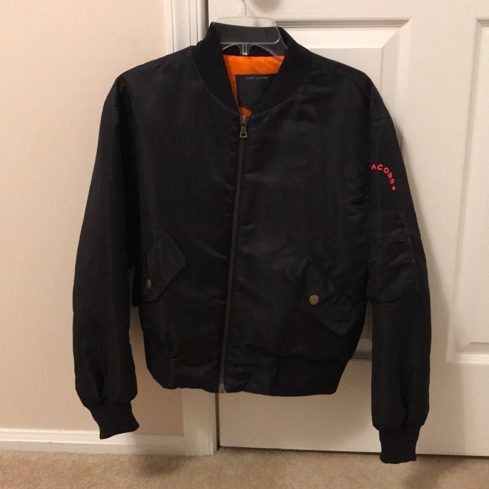 MARC JACOBS Black Bomber Jacket New